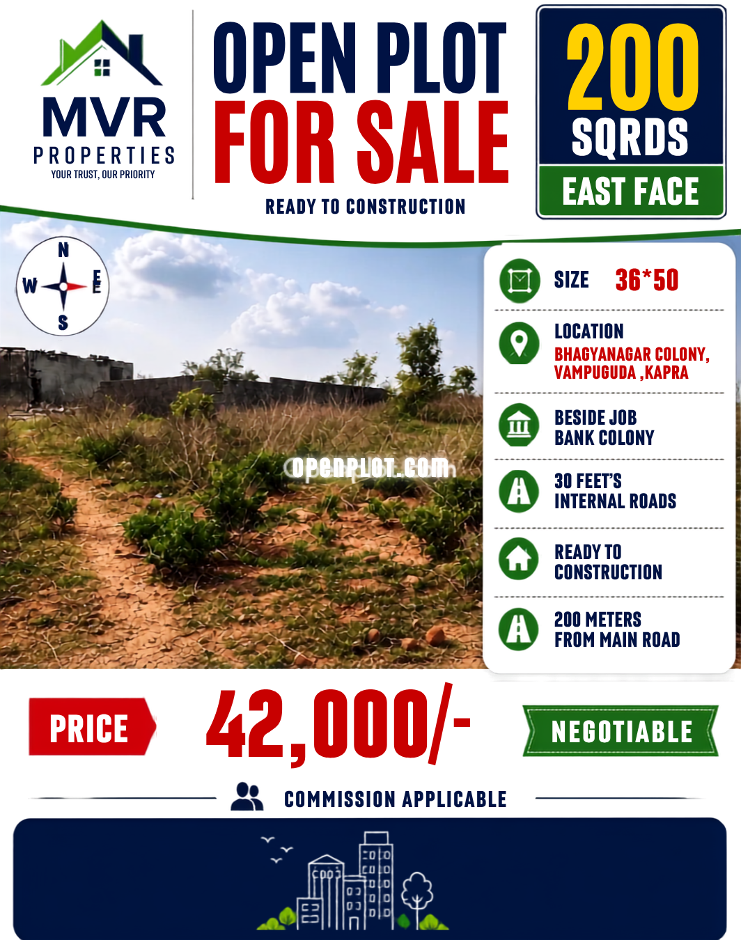 Plot for Sale in Dr As Rao Nagar,Medchal Malkajgiri